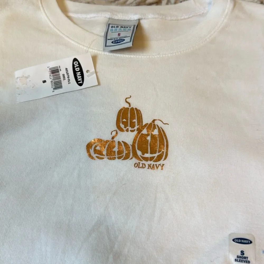 Old Navy Halloween Shirt Girls Size  Orange Pumpkins